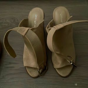 NEVER WORN since I have wide feet.. ouch.. super sexy. Wish I could keep them